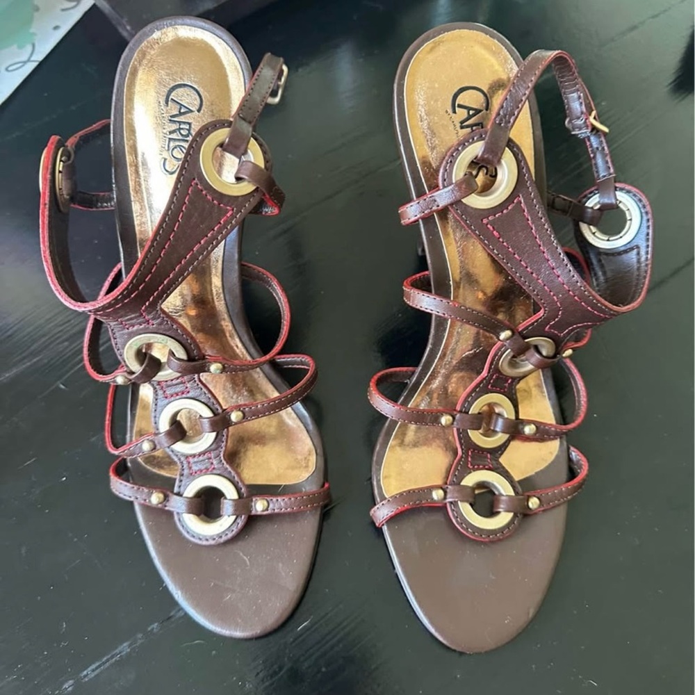 Carlos by Santana  Brown Strappy Sandals- NEW